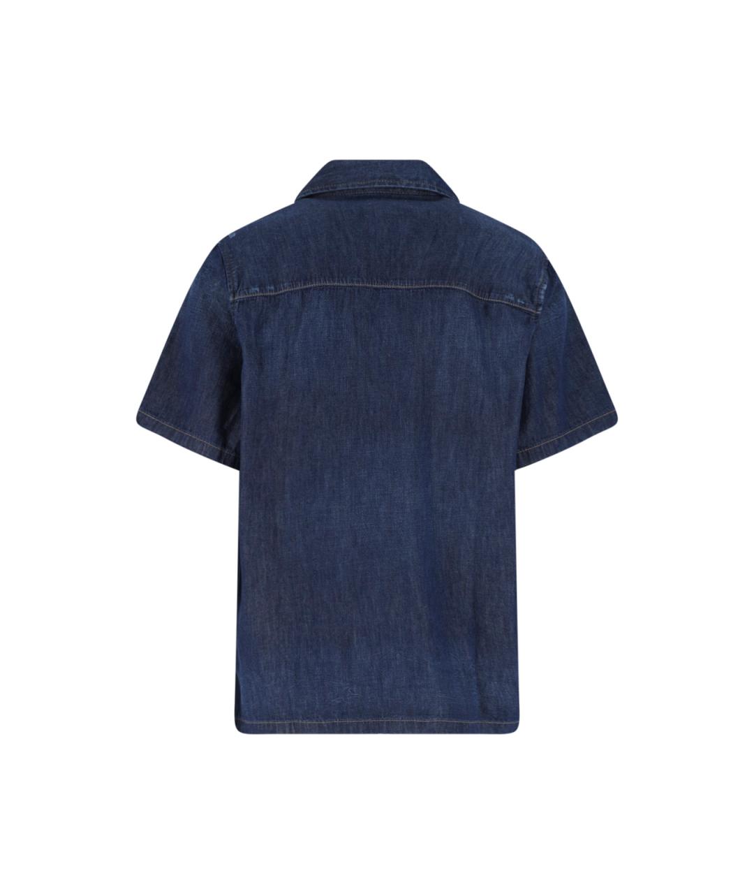 DIESEL Синяя хлопковая кэжуал рубашка, фото 2