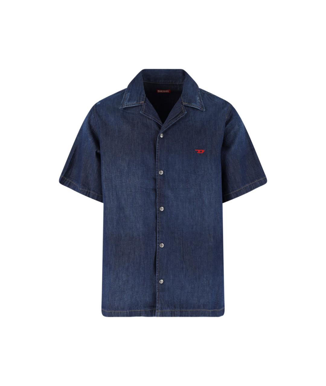 DIESEL Синяя хлопковая кэжуал рубашка, фото 1