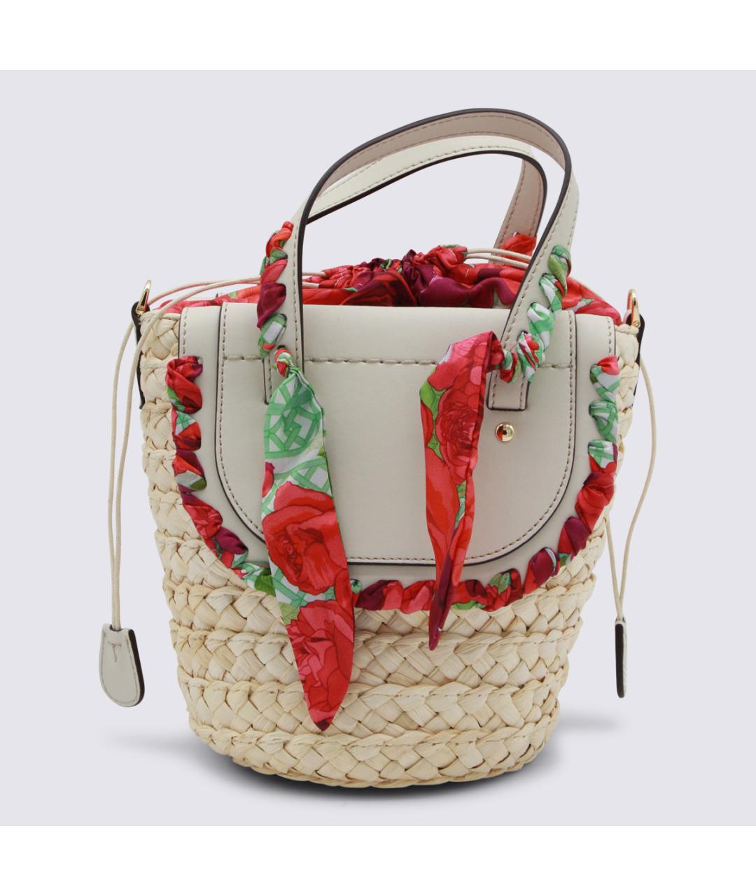 CUBA LAB Белая пелетеная сумка с короткими ручками, фото 2