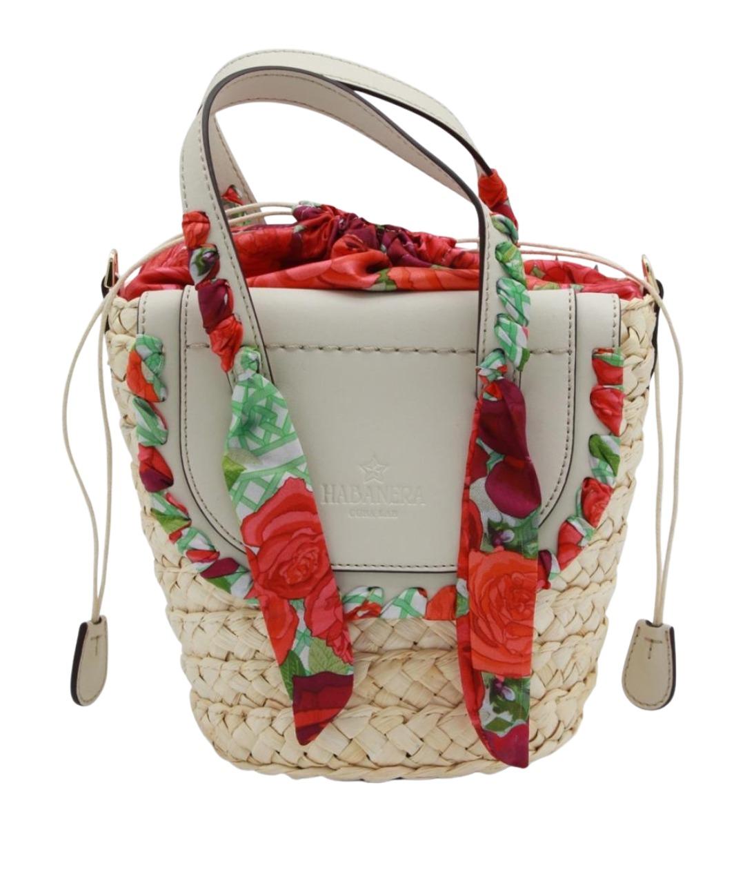 CUBA LAB Белая пелетеная сумка с короткими ручками, фото 1