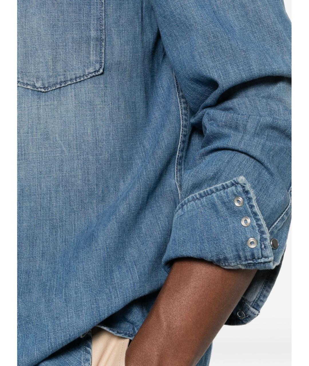 DONDUP Синяя хлопковая кэжуал рубашка, фото 2