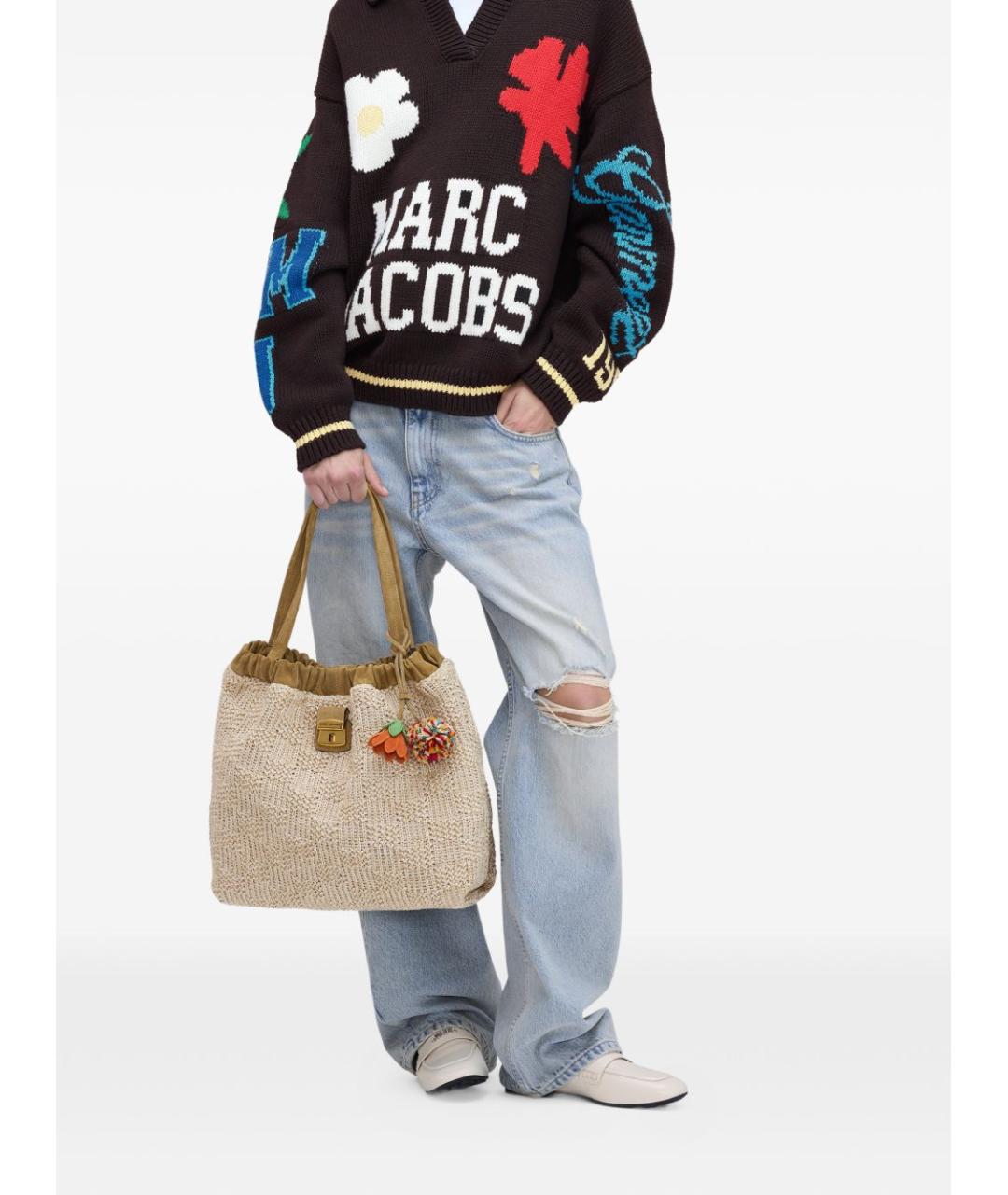 MARC JACOBS Бежевая синтетическая сумка тоут, фото 3