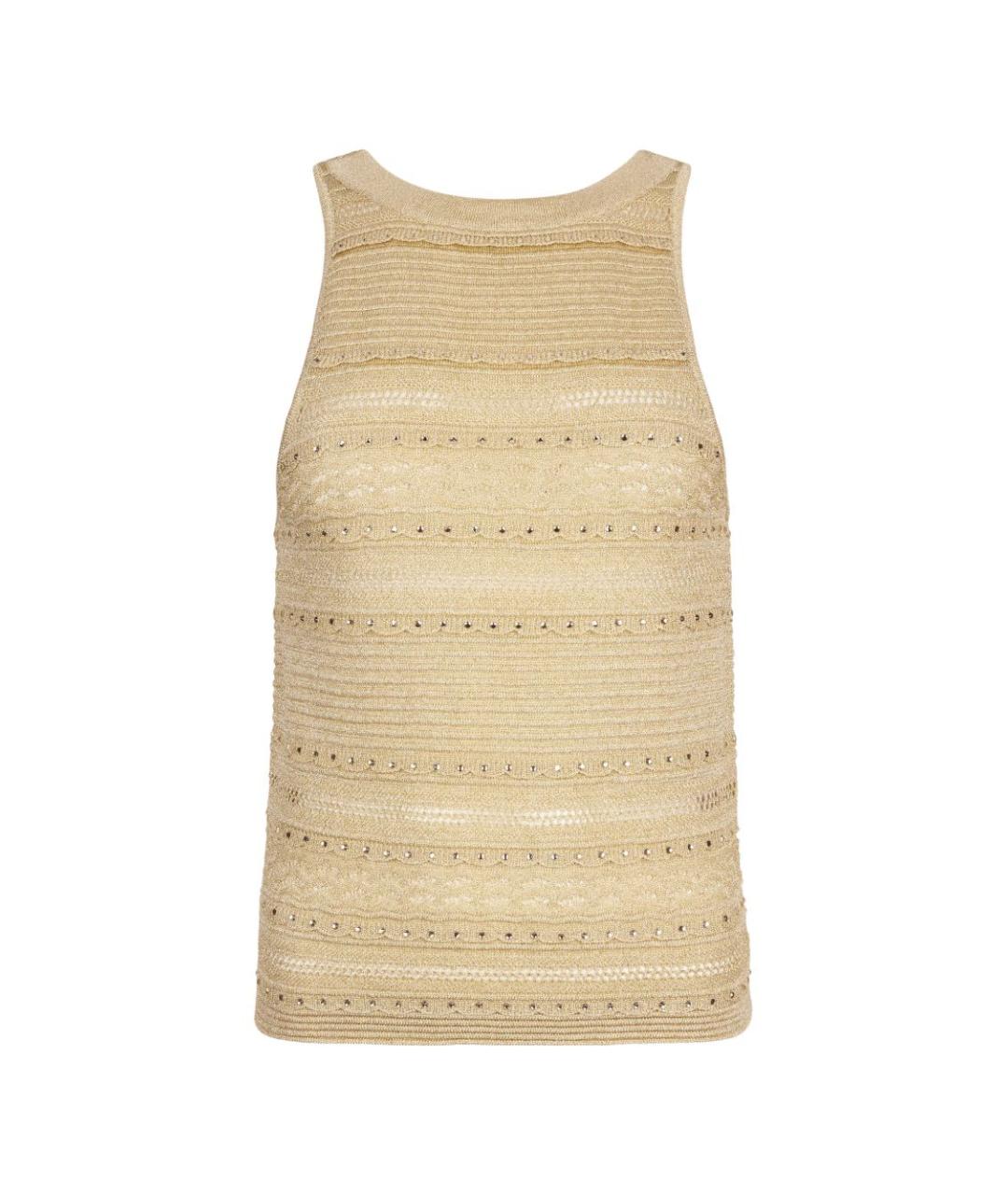 LIU JO Желтая вискозная майка, фото 6