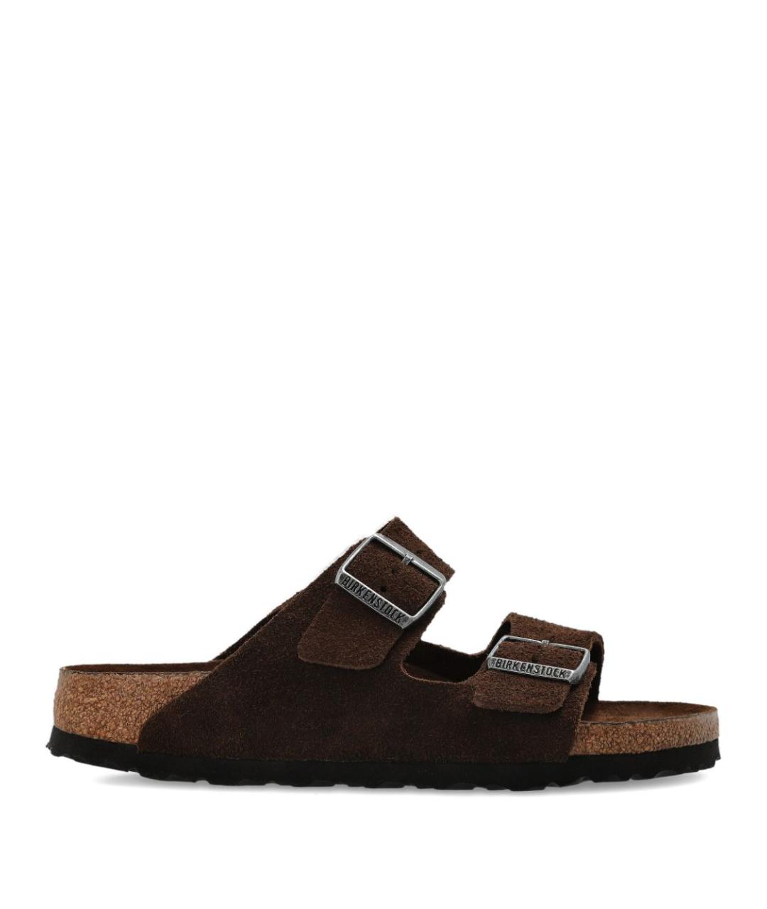 BIRKENSTOCK Коричневые замшевые сандалии, фото 1