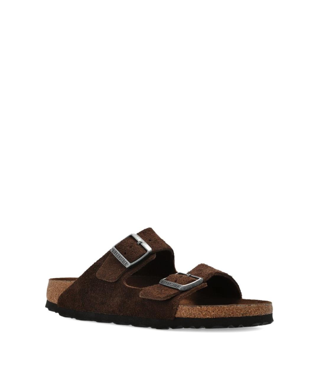 BIRKENSTOCK Коричневые замшевые сандалии, фото 2