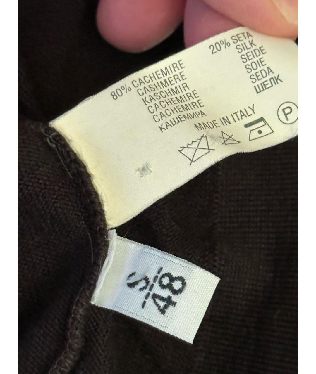 KITON Коричневый кашемировый джемпер / свитер, фото 3