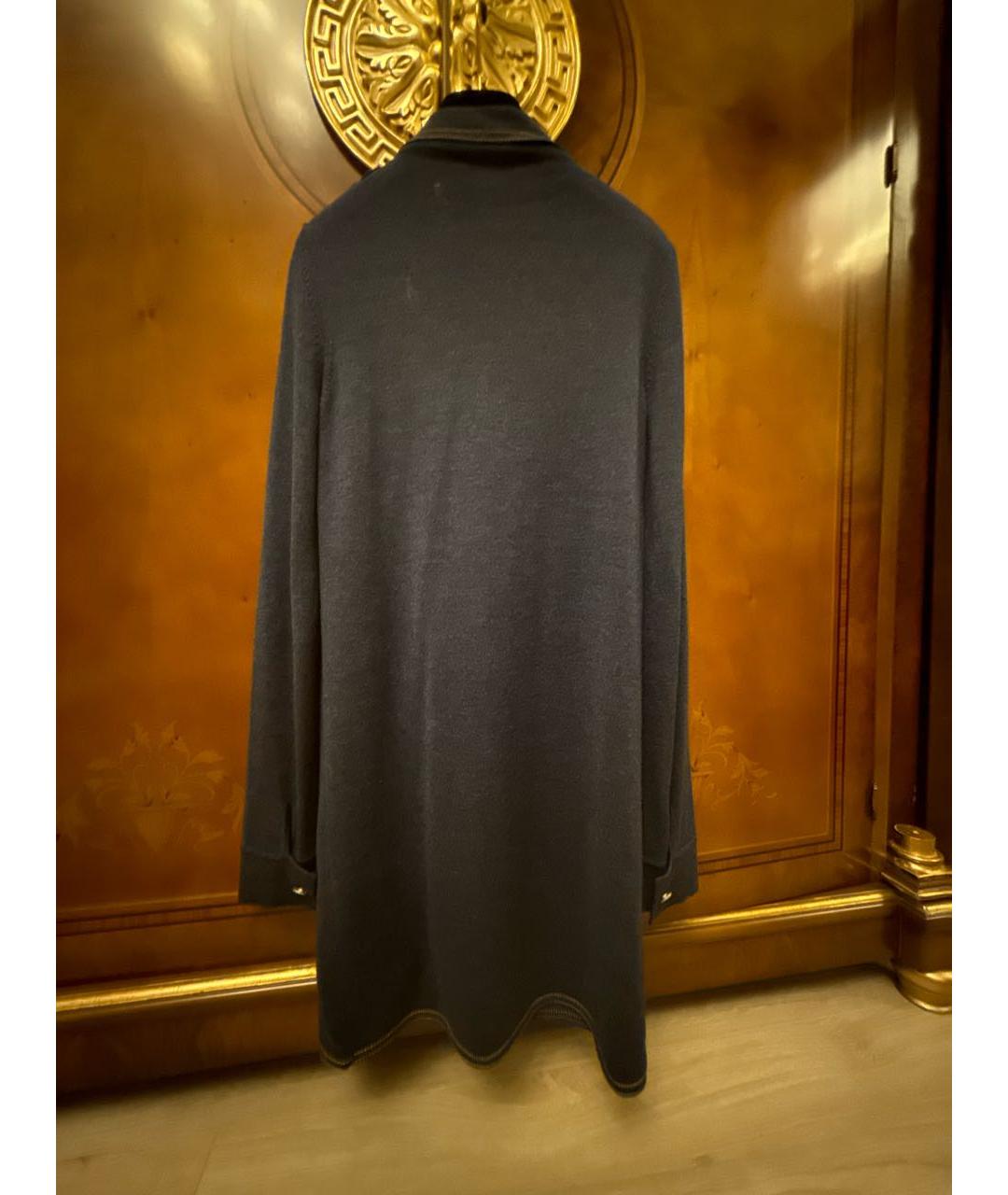 CHANEL Темно-синий шерстяной жакет/пиджак, фото 2