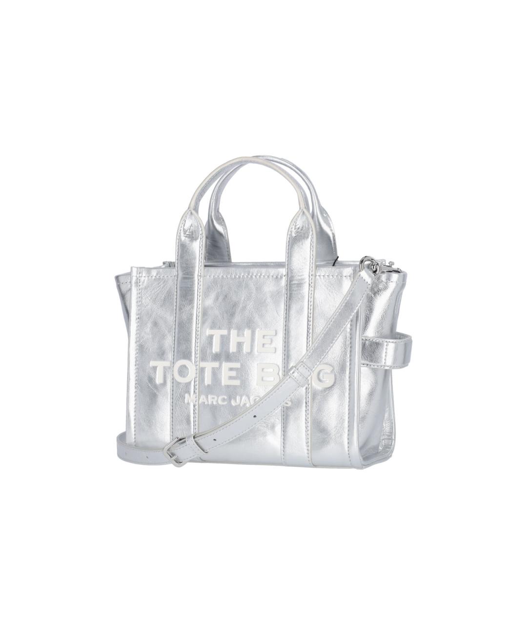 MARC JACOBS Серебряная кожаная сумка тоут, фото 2
