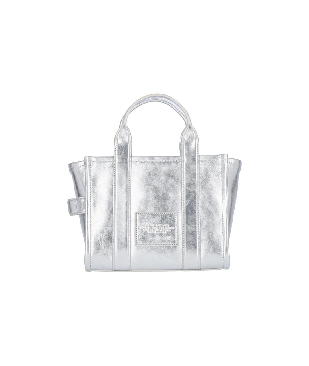 MARC JACOBS Серебряная кожаная сумка тоут, фото 3