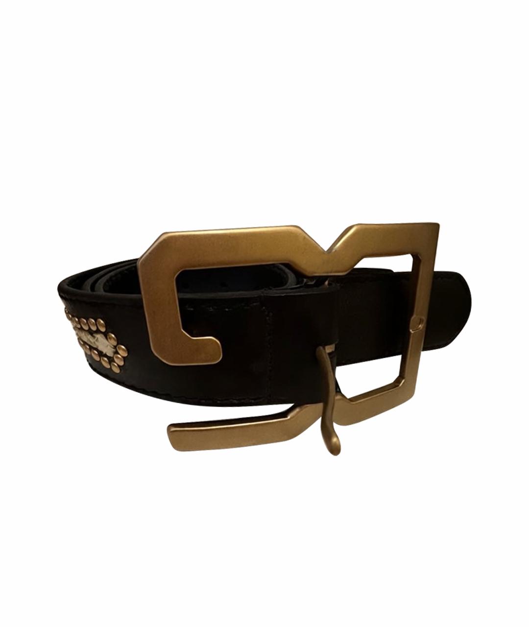 DOLCE&GABBANA Черный кожаный ремень, фото 1