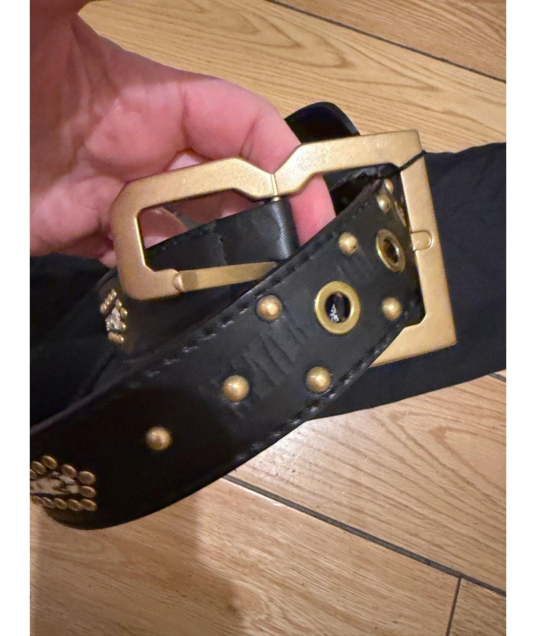 DOLCE&GABBANA Черный кожаный ремень, фото 7