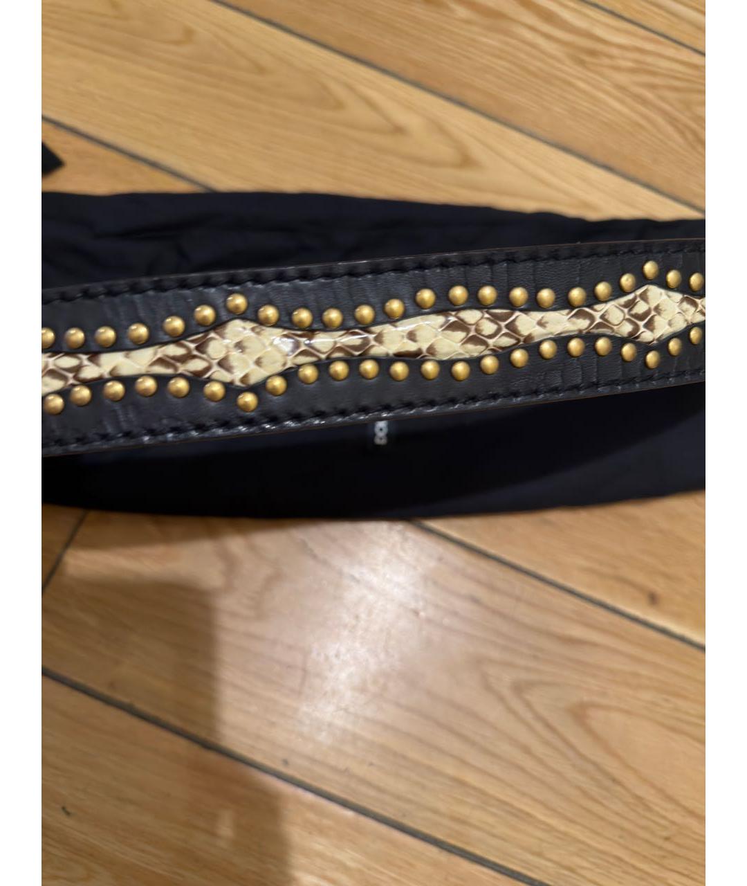 DOLCE&GABBANA Черный кожаный ремень, фото 5