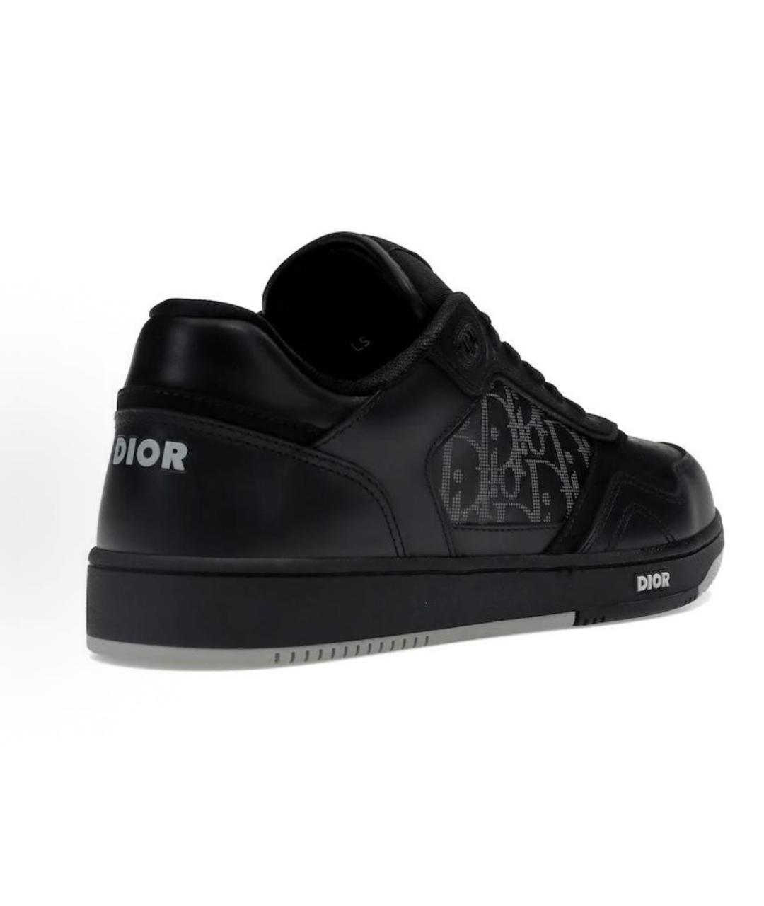 CHRISTIAN DIOR Черные кожаные низкие кроссовки / кеды, фото 2