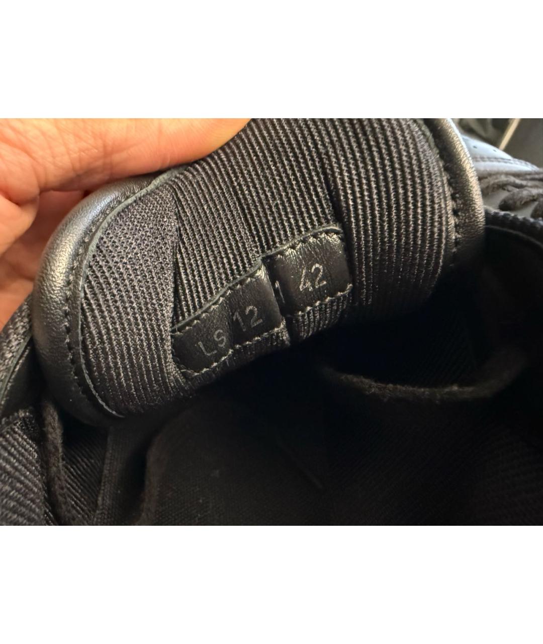 CHRISTIAN DIOR Черные кожаные низкие кроссовки / кеды, фото 6