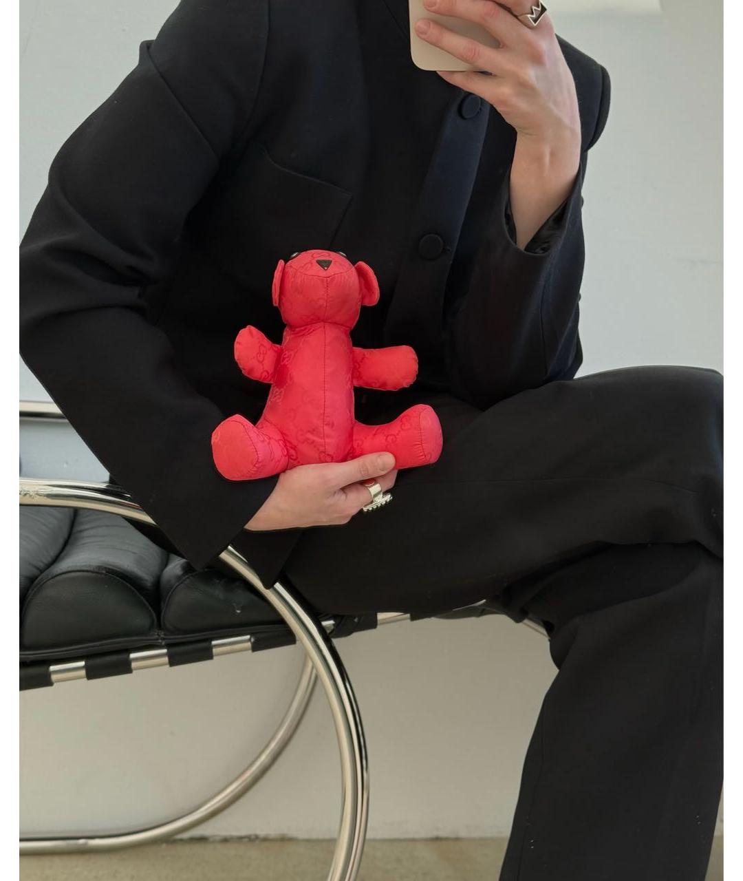 GUCCI Красная тканевая сумка тоут, фото 4