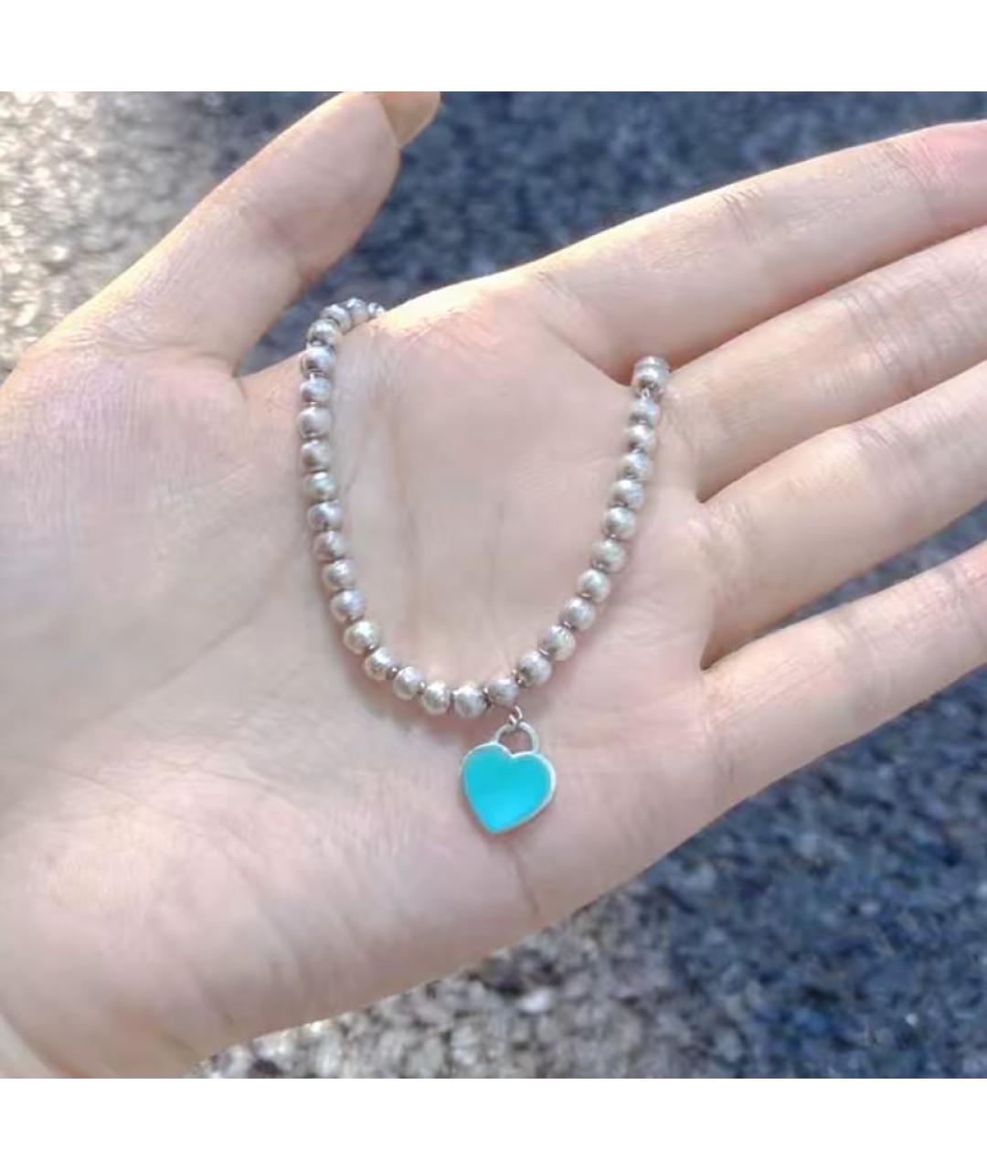 TIFFANY&CO Бирюзовый серебряный браслет, фото 7