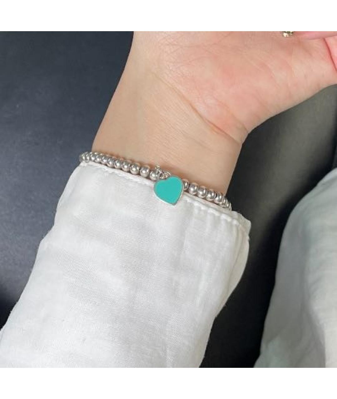 TIFFANY&CO Бирюзовый серебряный браслет, фото 4