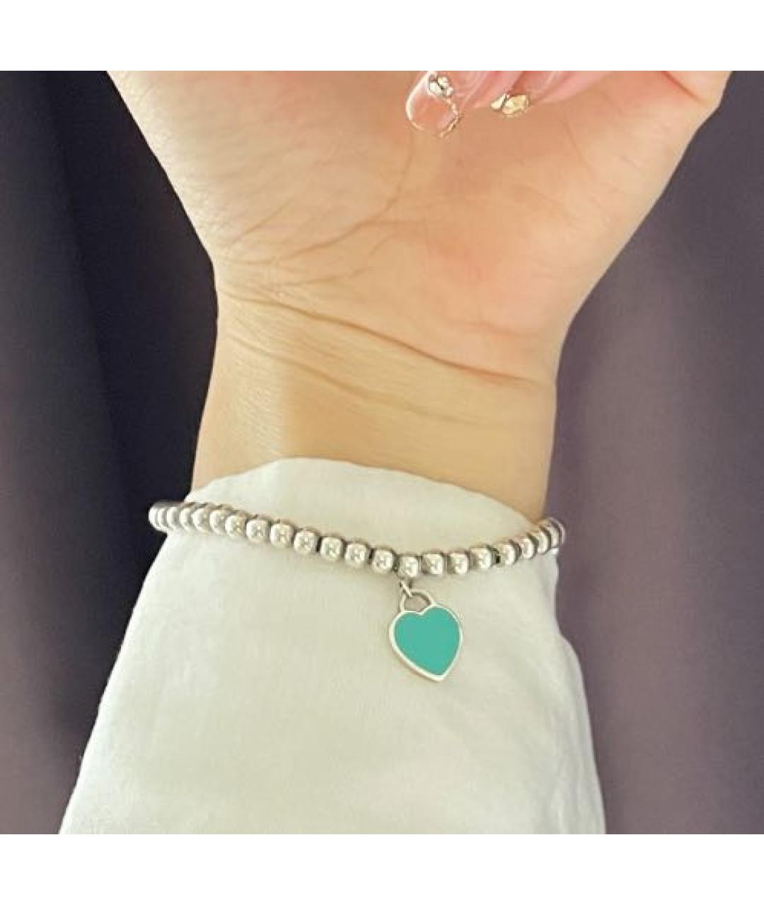 TIFFANY&CO Бирюзовый серебряный браслет, фото 6