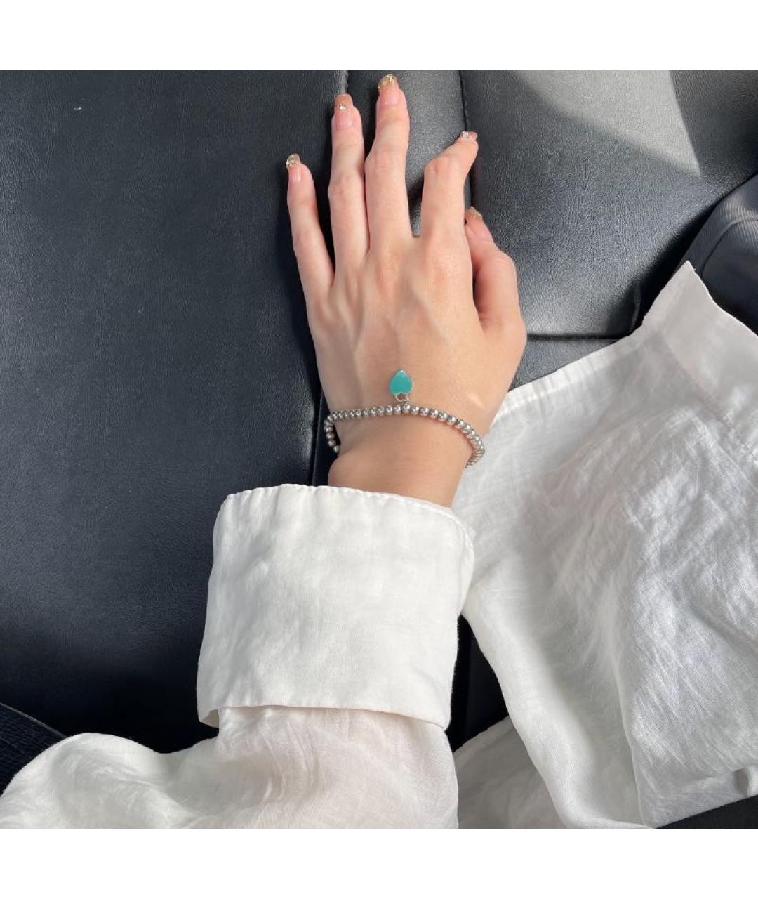 TIFFANY&CO Бирюзовый серебряный браслет, фото 5