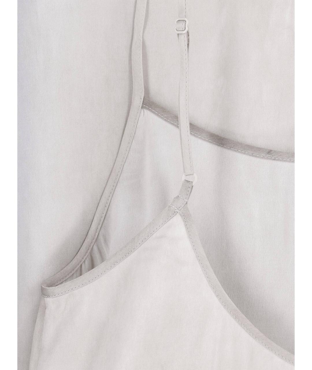 UMA WANG Серое шелковое повседневное платье, фото 4