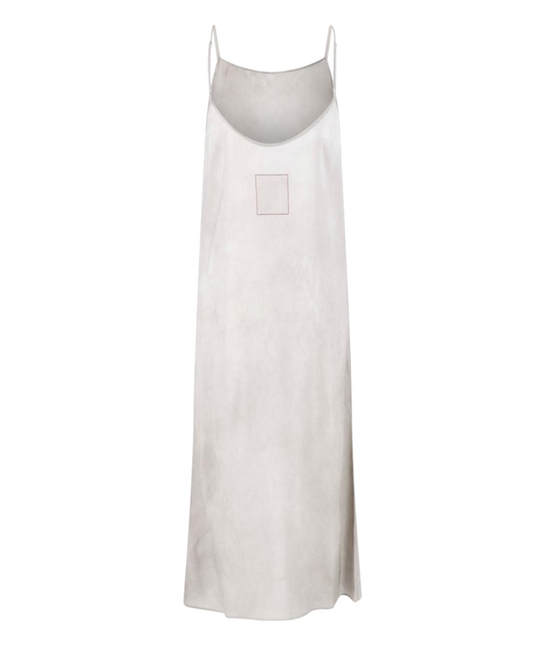 UMA WANG Серое шелковое повседневное платье, фото 2