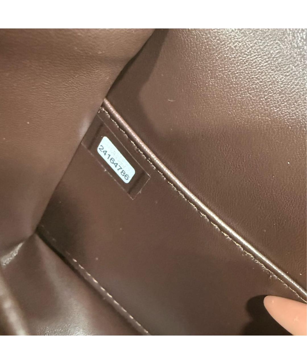 CHANEL Коричневая кожаная сумка через плечо, фото 4