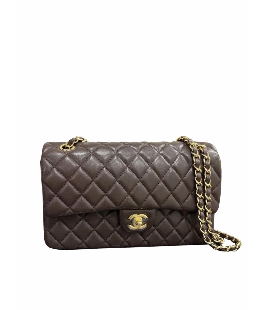 CHANEL Коричневая кожаная сумка через плечо, фото 1