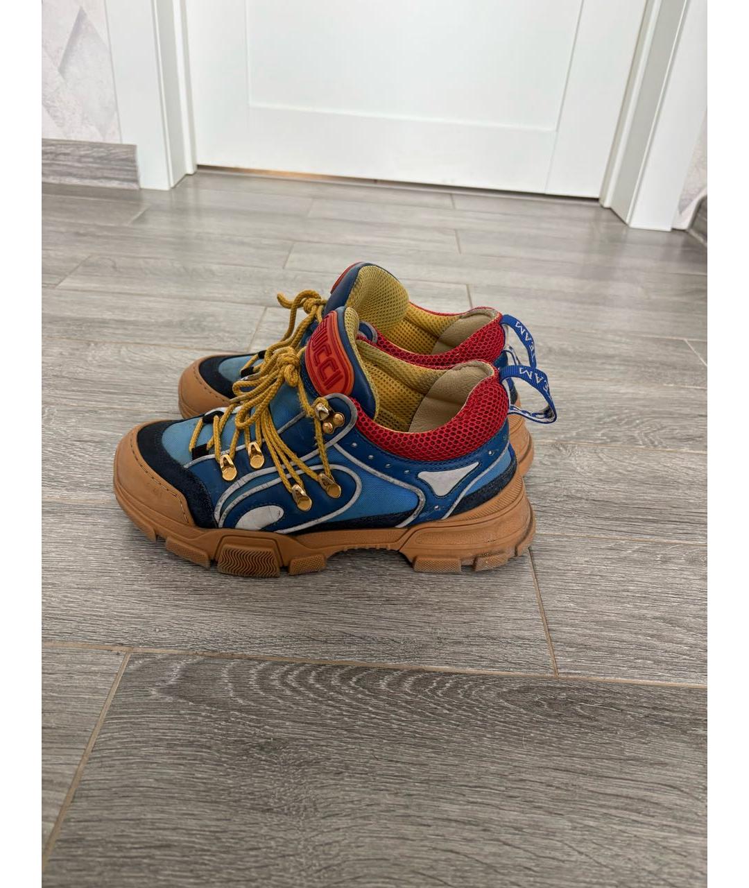 GUCCI Синие низкие кроссовки / кеды, фото 3