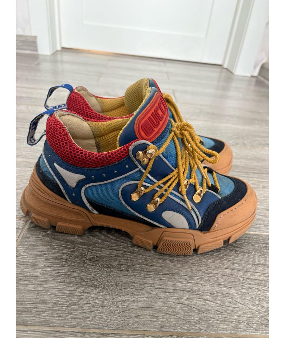 GUCCI Синие низкие кроссовки / кеды, фото 5