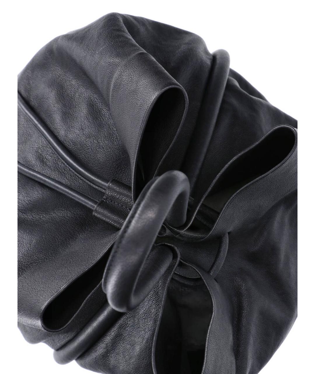 UMA WANG Черная кожаная сумка с короткими ручками, фото 4