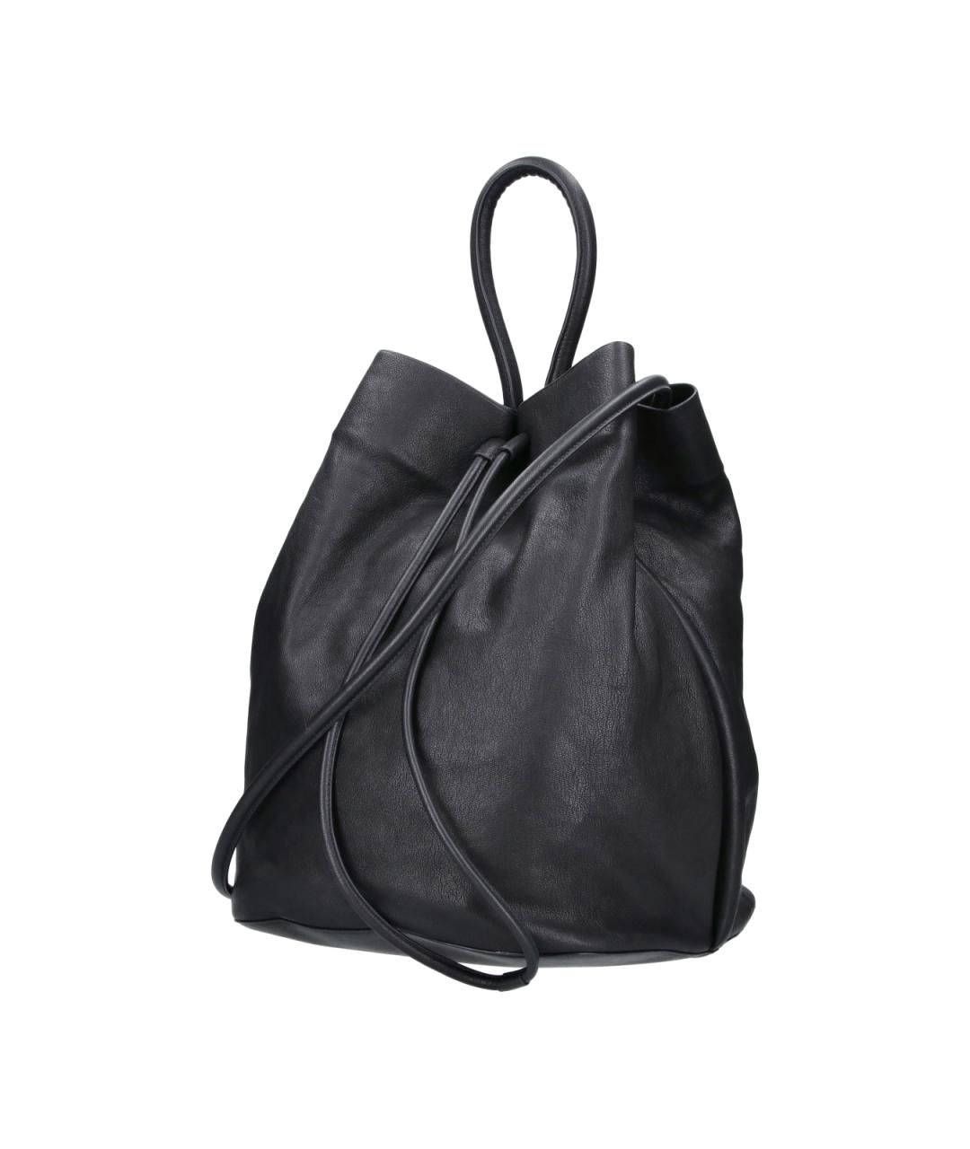 UMA WANG Черная кожаная сумка с короткими ручками, фото 2