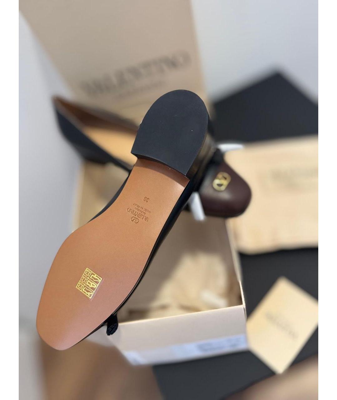 VALENTINO Черные кожаные балетки, фото 6