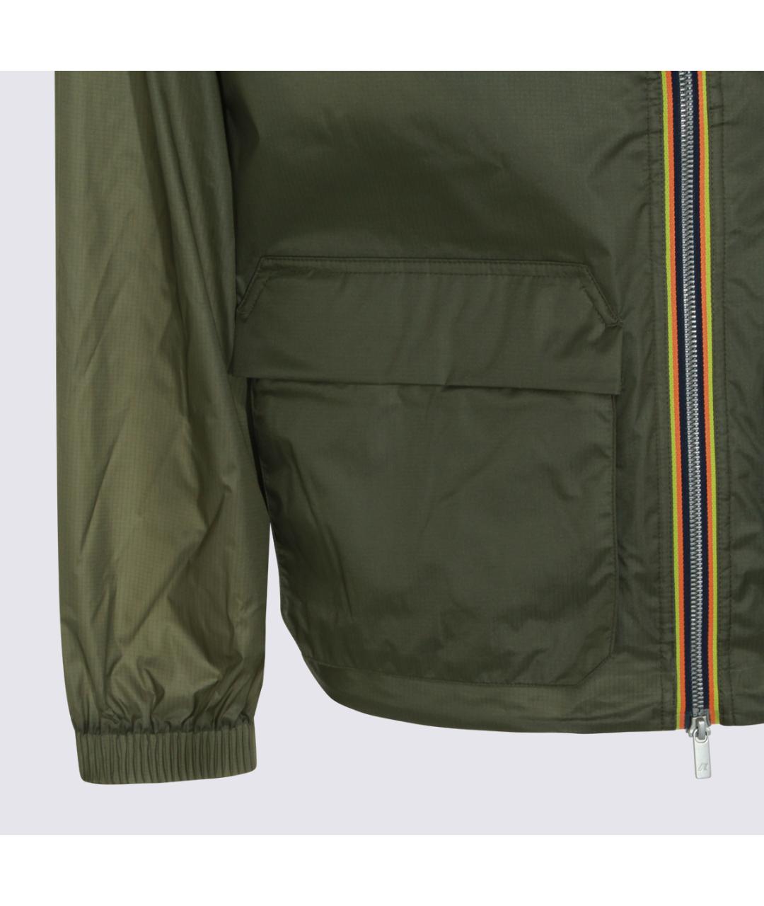K-WAY Зеленая полиамидовая куртка, фото 4