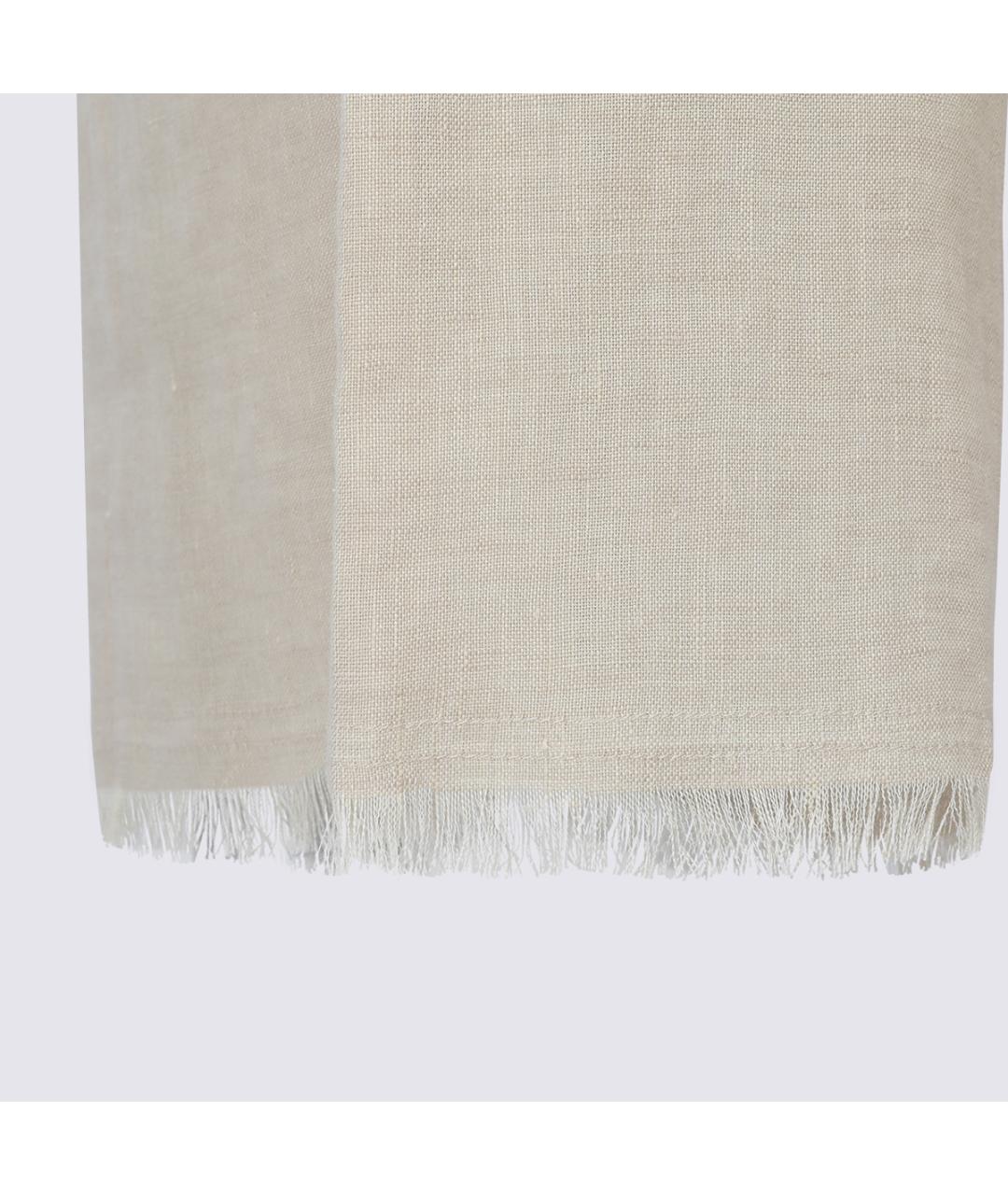 ANTONELLI FIRENZE Бежевые льняные прямые брюки, фото 4