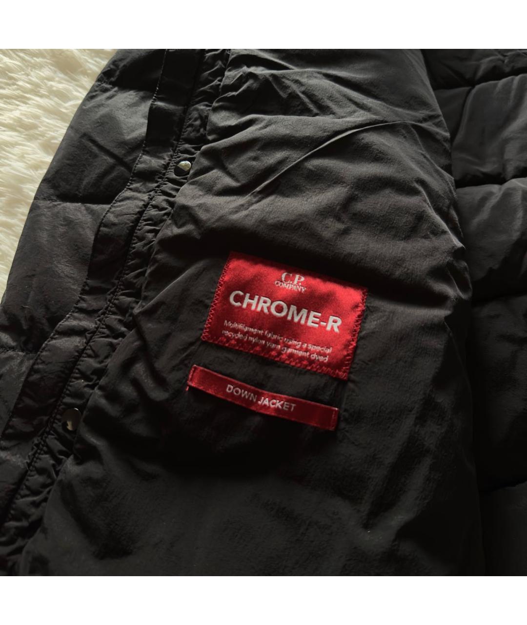 CP COMPANY Черный полиамидовый пуховик, фото 4