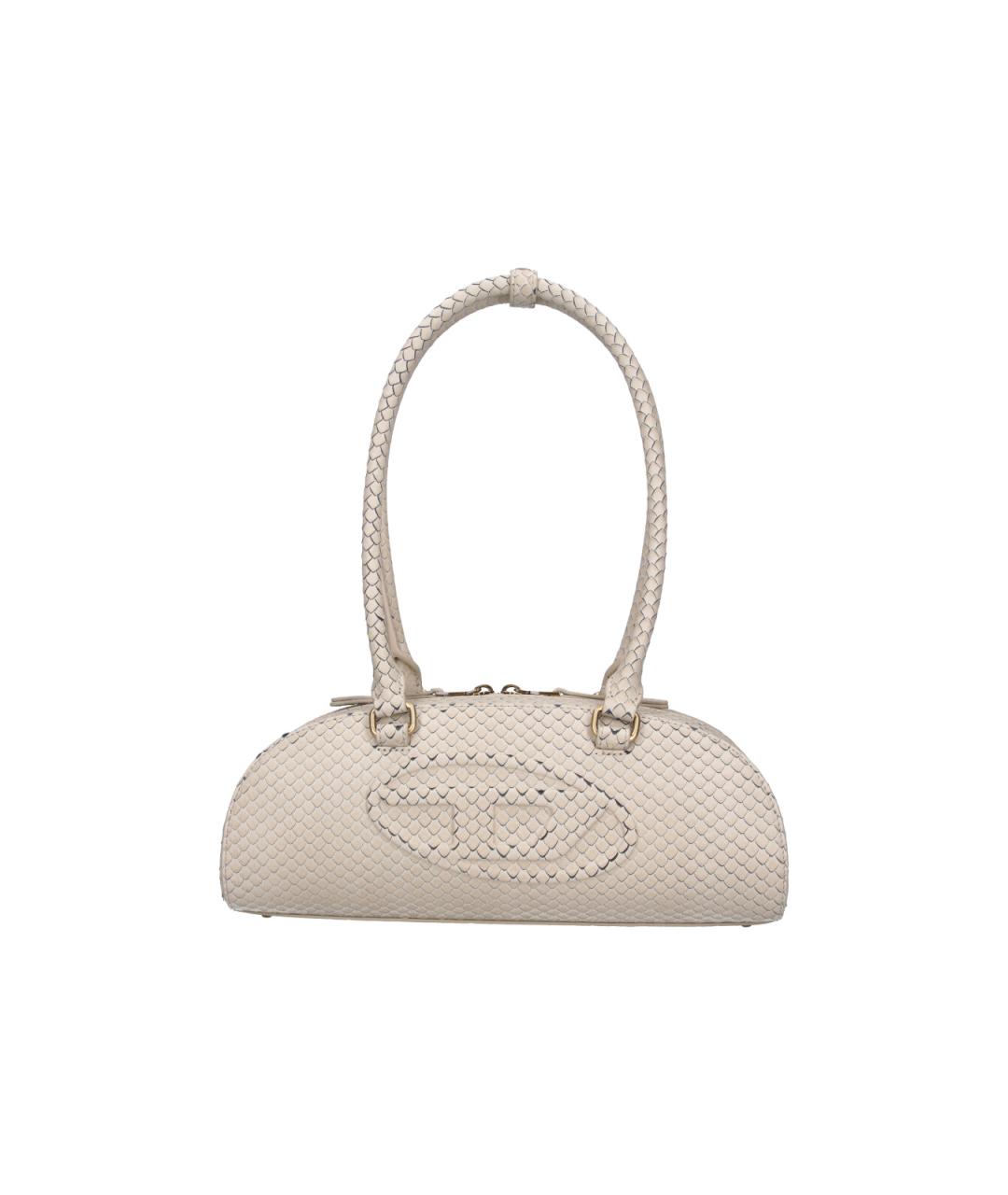 DIESEL Бежевая кожаная сумка через плечо, фото 1