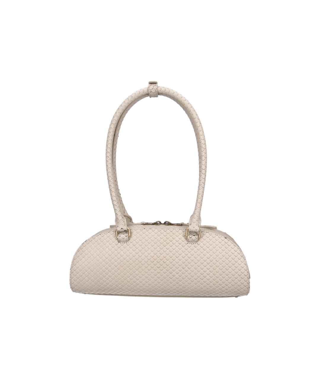 DIESEL Бежевая кожаная сумка через плечо, фото 3