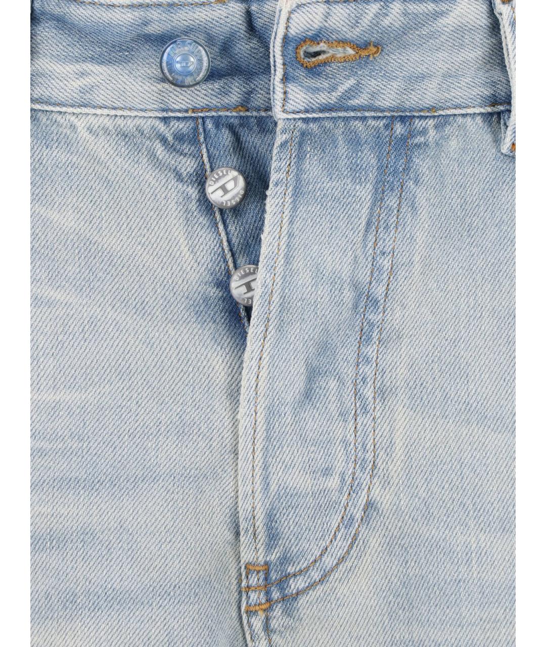 DIESEL Синие хлопковые прямые джинсы, фото 5