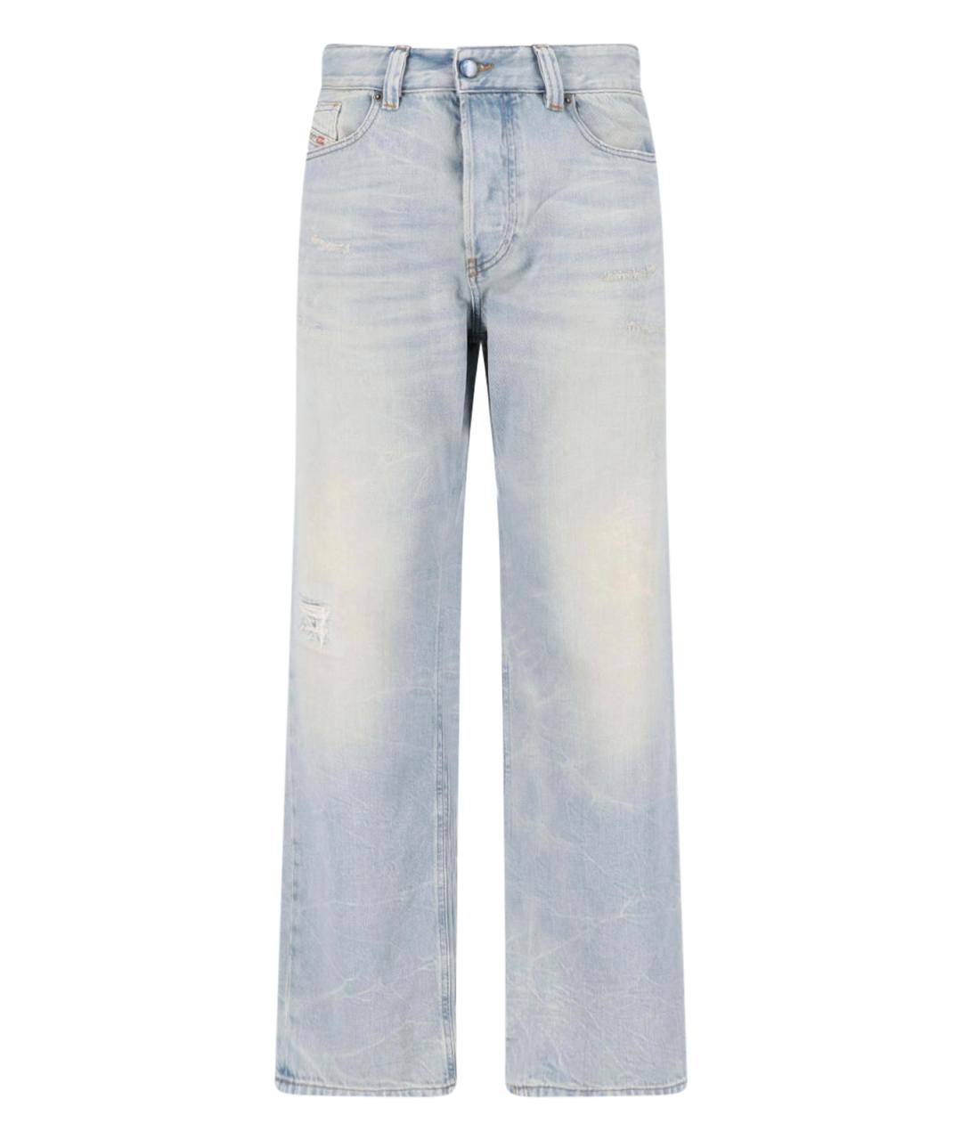 DIESEL Синие хлопковые прямые джинсы, фото 1