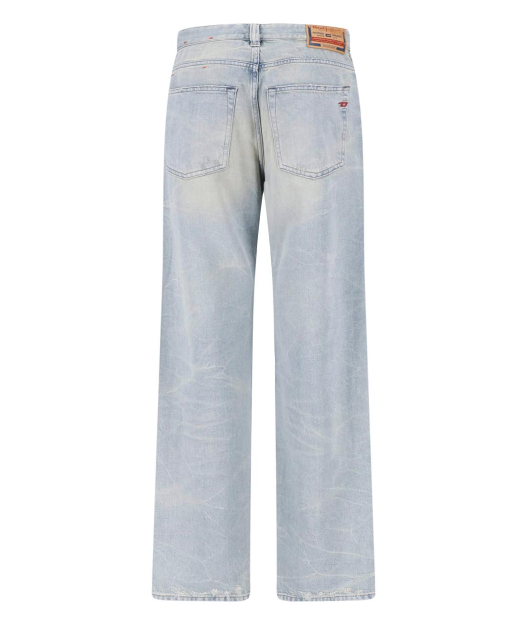 DIESEL Синие хлопковые прямые джинсы, фото 2