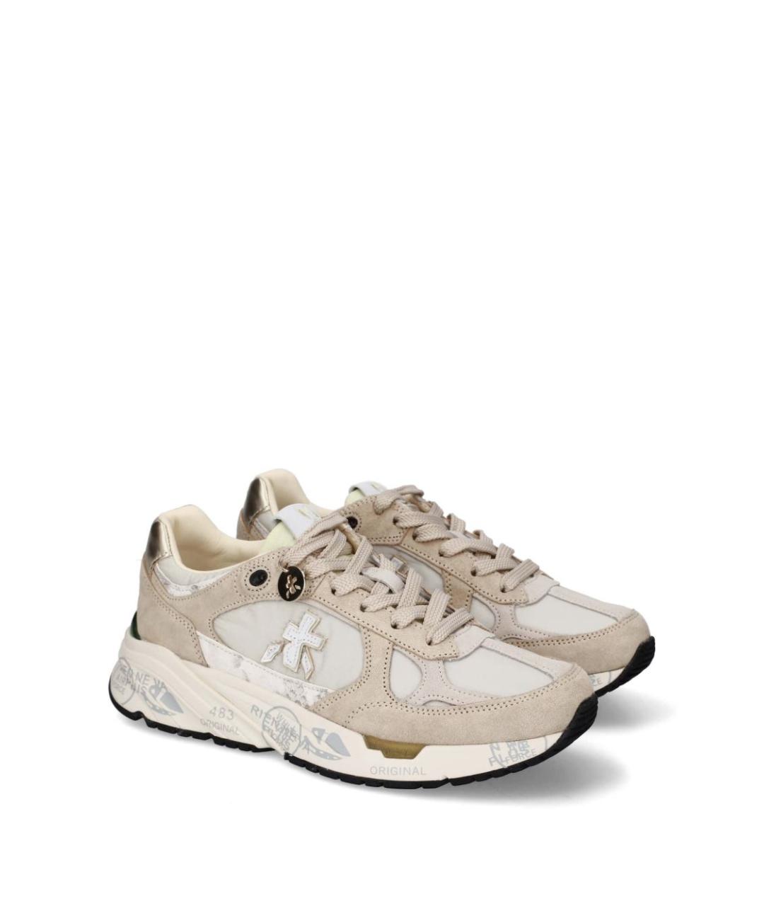 PREMIATA Бежевые замшевые кроссовки, фото 3