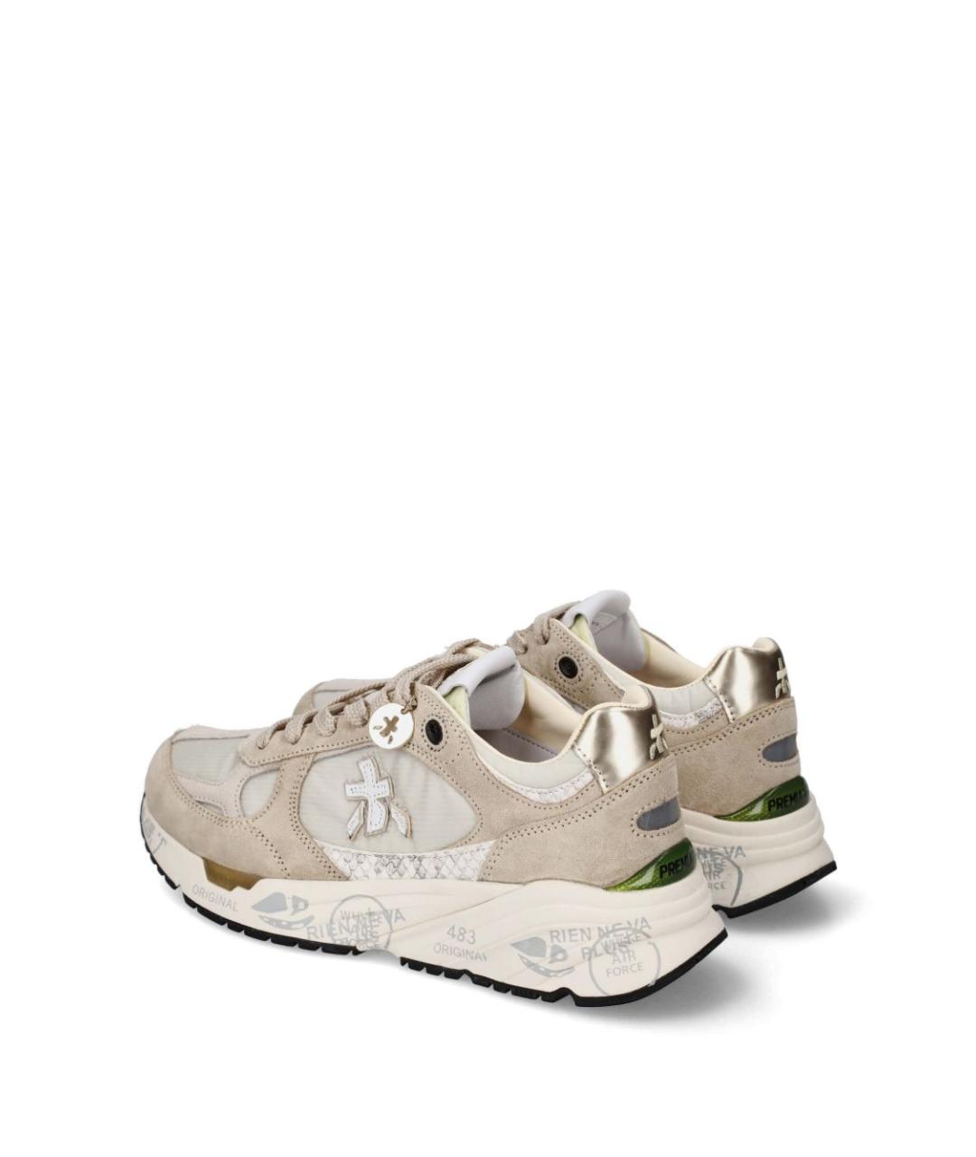 PREMIATA Бежевые замшевые кроссовки, фото 2