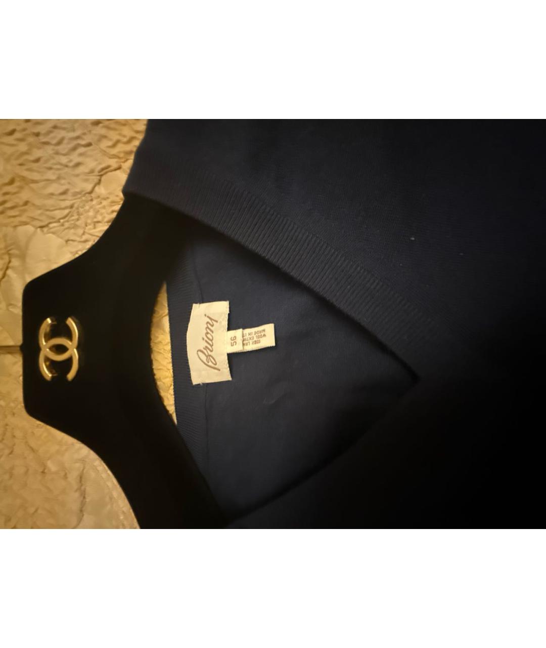 BRIONI Темно-синяя шерстяная жилетка, фото 4