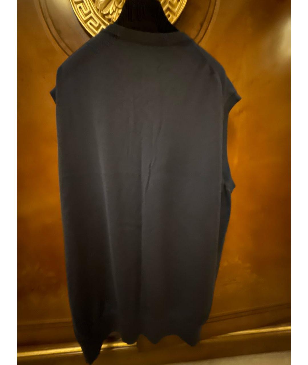 BRIONI Темно-синяя шерстяная жилетка, фото 2