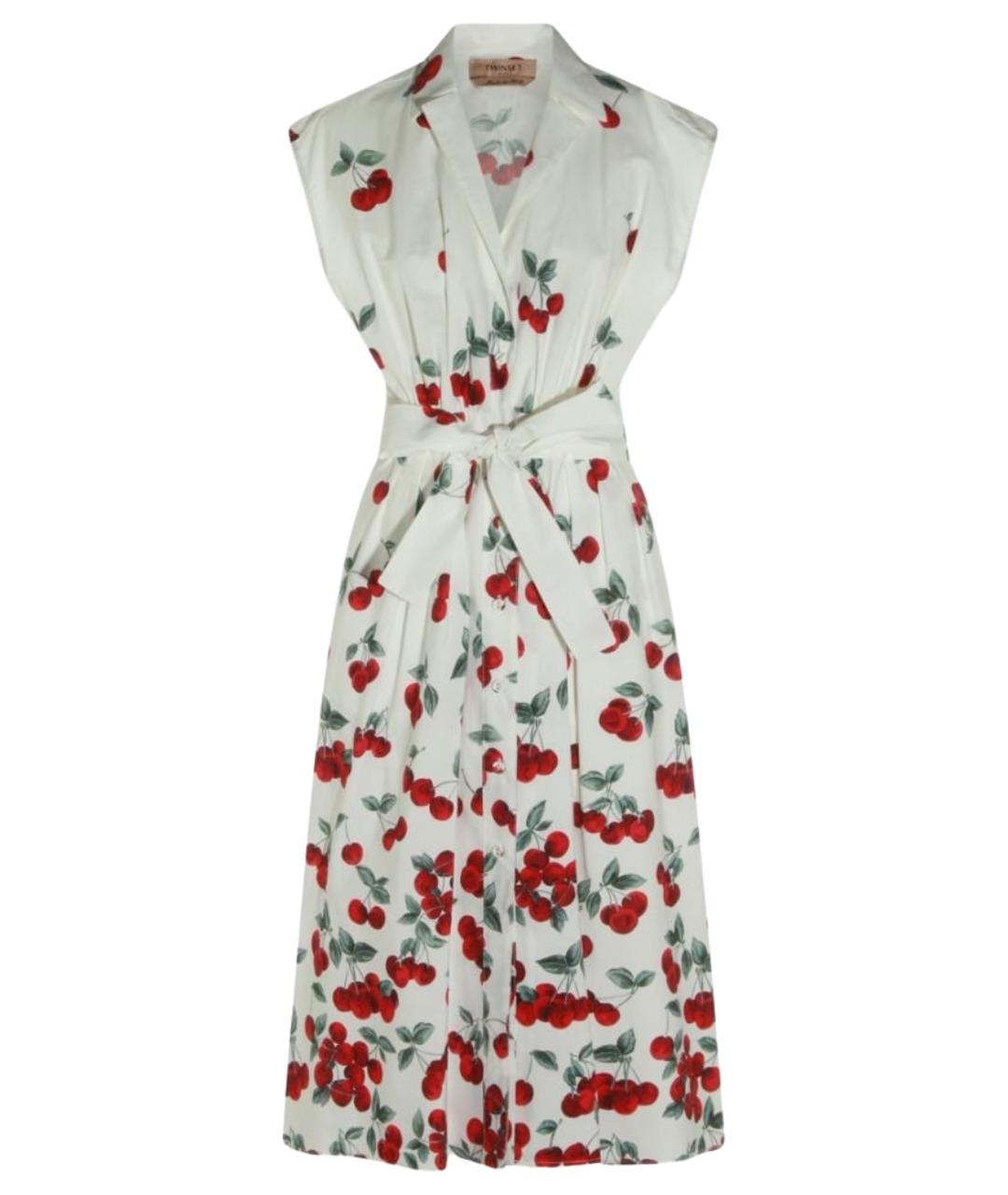 TWIN-SET Мульти хлопковое повседневное платье, фото 1