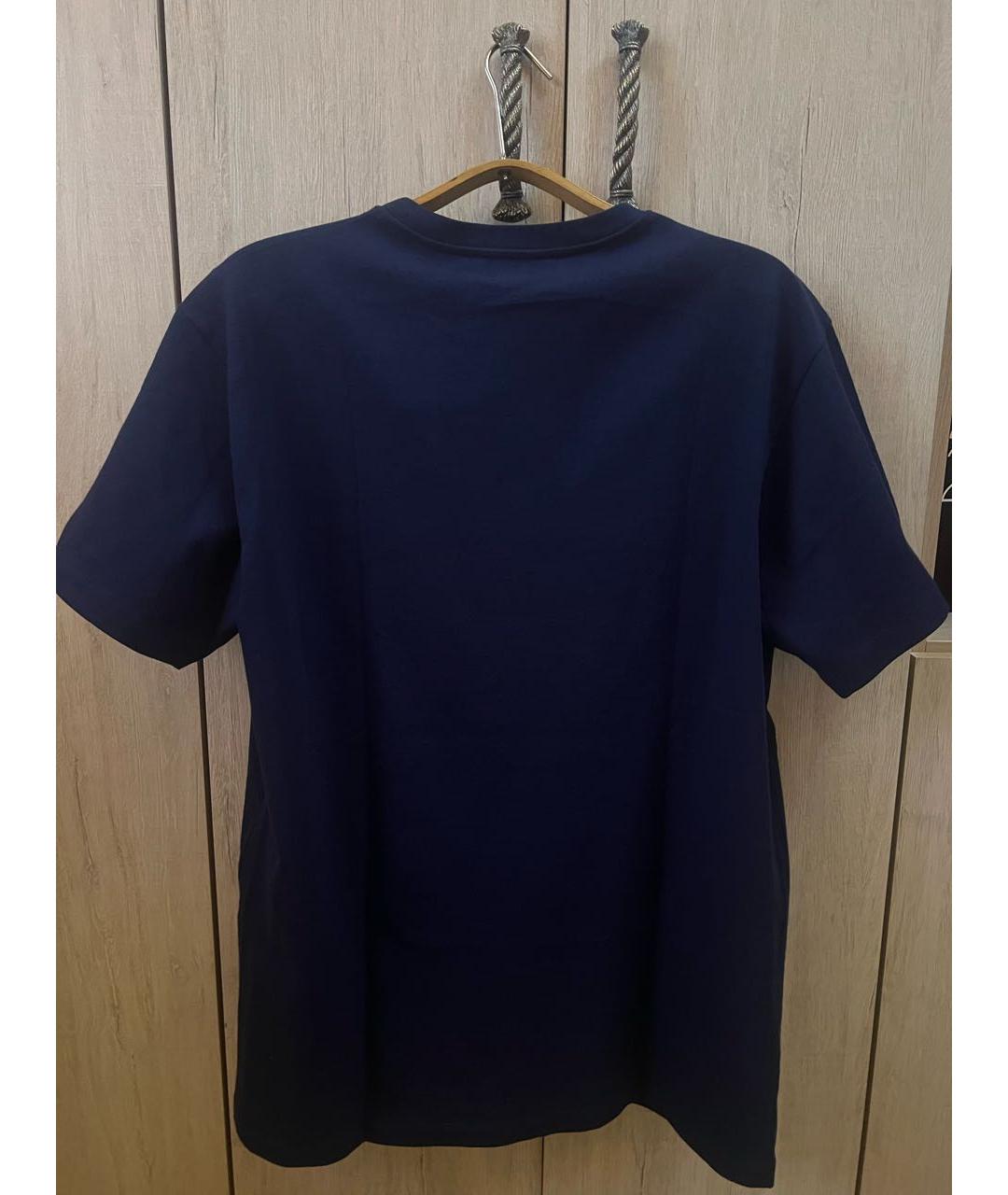 GUCCI Темно-синяя хлопковая футболка, фото 2