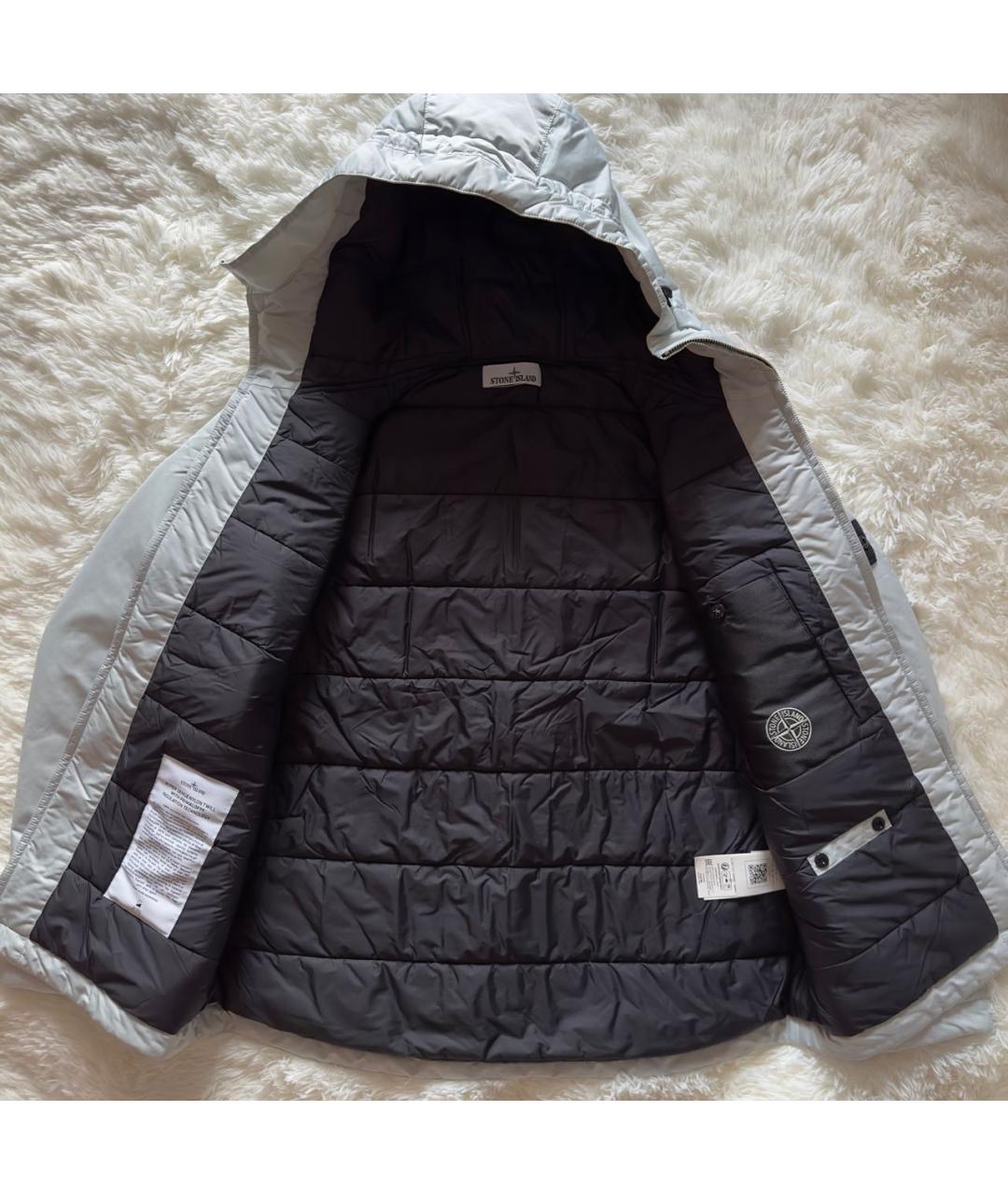 STONE ISLAND Голубая полиэстеровая куртка, фото 2