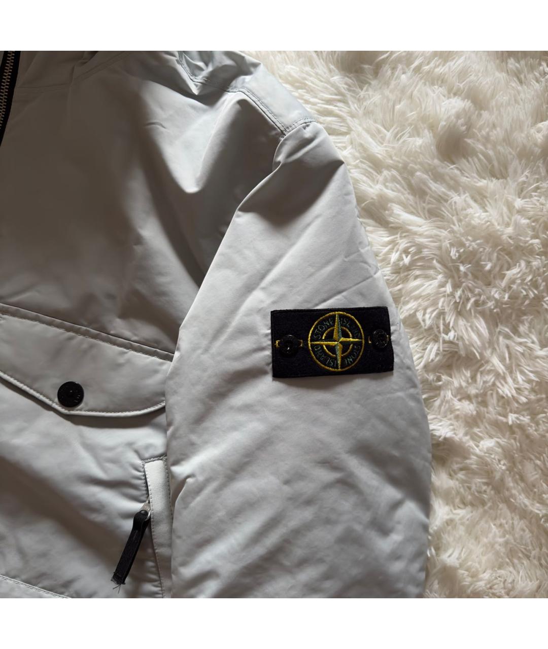 STONE ISLAND Голубая полиэстеровая куртка, фото 3