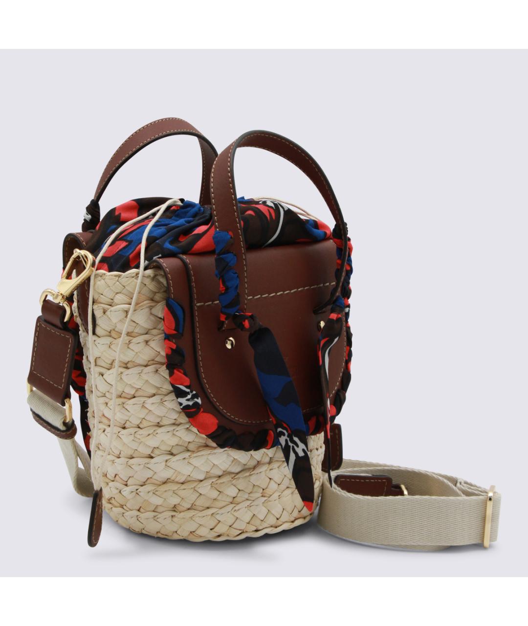 CUBA LAB Коричневая пелетеная сумка тоут, фото 2