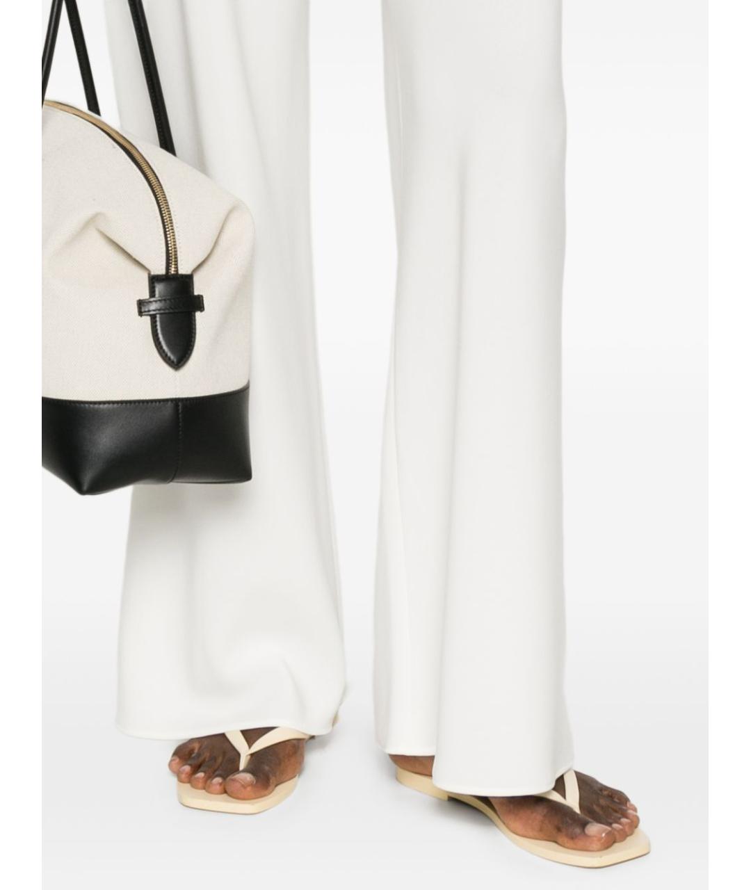 THE ROW Белые ацетатные прямые брюки, фото 5